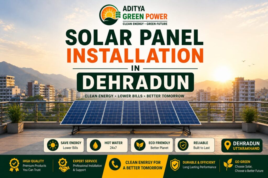 Solar panel installation in Dehradun