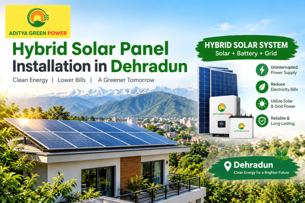Hybrid Solar Panel Installation in Dehradun
